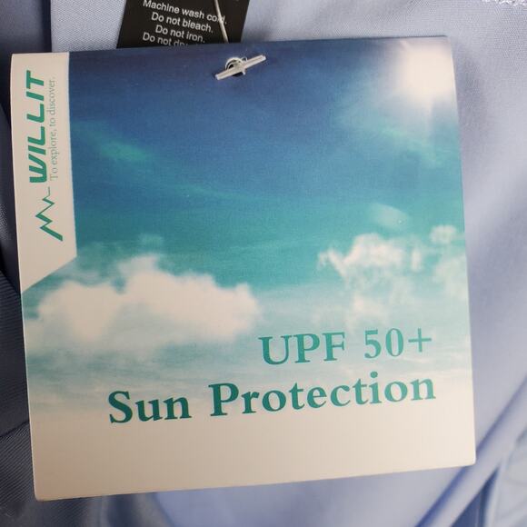 NEW Willit Ulta Soft Wide Leg Capri XL Baby Blue Pull On Lightweight Stretch UPF - Picture 7 of 16